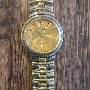 Geneva Gold and Silver Quartz Watch